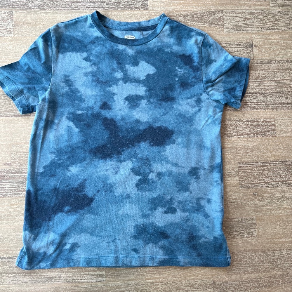 OLD NAVY BLUE TIE DYE WASH LOOK BLUE T-SHIRT